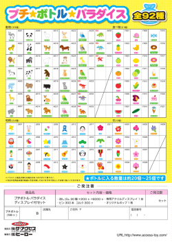 プチボトル発注書2016その他(92種) No入