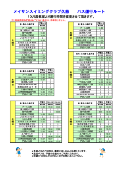 メイサンスイミングクラブ久慈 バス運行ルート