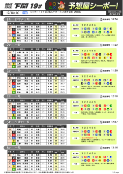 10/18(火) おはよう戦 一般 一般 一般 午後の一撃 一般