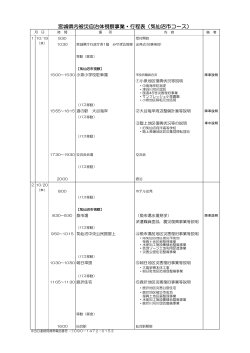 宮城県内被災自治体視察事業・行程表（気仙沼市コース）