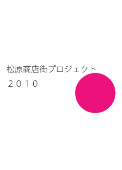 松原商店街プロジェクト2010 ブックレット