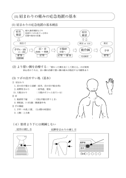 [5] 肩まわりの痛みの応急処置の基本