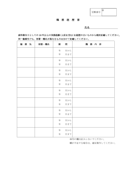 職 務 経 歴 書 氏名