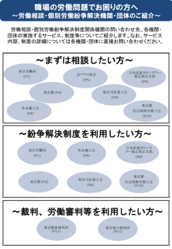 職場の労働問題でお困りの方へ