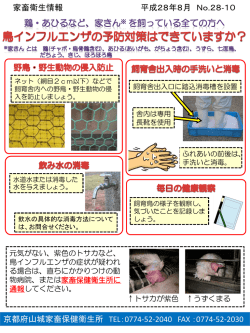 一般向け鳥インフルエンザ予防対策（PDF：468KB）