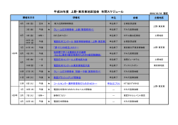 平成28年度 上野・東京東地区協会 年間スケジュール