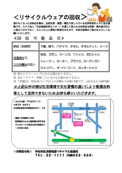リサイクルウェアの回収