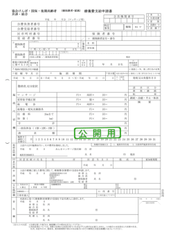 マッサージ療養費申請書