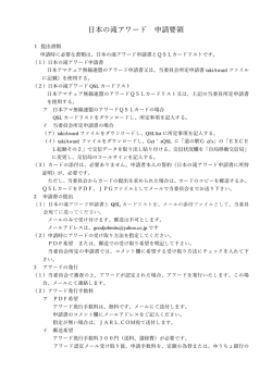 日本の滝アワード 申請要領
