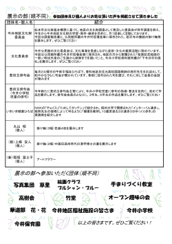 今井地区文化祭プログラム（参加団体コメント集）（PDF：452KB）