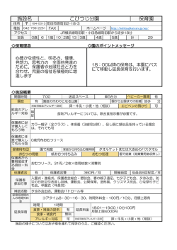 施設名 こひつじ分園 保育園