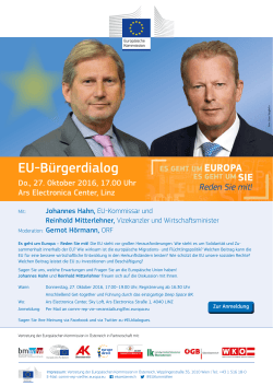 EU-Bürgerdialog mit Johannes Hahn und Reinhold Mitterlehner