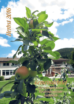 Herbst 2016 Druck - Evangelische Kirchengemeinde Calmbach