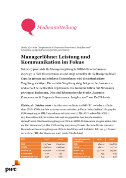 Managerlöhne: Leistung und Kommunikation im Fokus