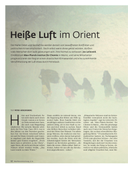 Hei&szlig;e Luft im Orient - Max-Planck