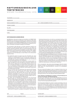 HaftungsausscHluss teststrecke