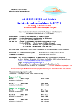 Bezirks-Schwimmmeisterschaft 2016