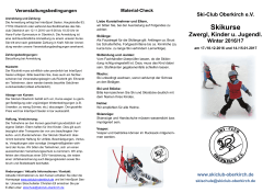 Skikurse! - Ski-Club Oberkirch eV