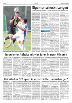 Eigentor schockt Langen