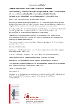 Int. Tag geg. Gewalt an Frauen - Osann