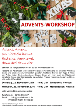advents‐workshop - trendwerk by Möbel Busch