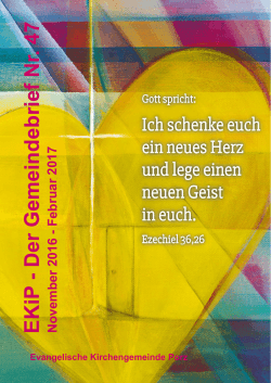 neuen Gemeindebrief - Evangelische Kirchengemeinde Porz