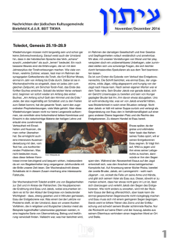 iton november dezember 2016 - Die J&uuml;dische Gemeinde in Bielefeld