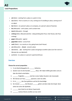 WORKSHEET - German with Jenny