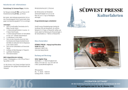 Informationsmaterial - SÜDWEST PRESSE + Hapag