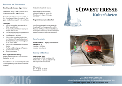 Informationsmaterial - S&Uuml;DWEST PRESSE + Hapag