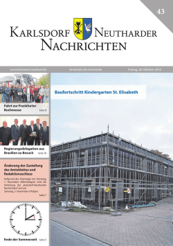 Baufortschritt Kindergarten St. Elisabeth