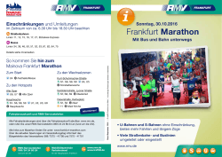 Fahrgastinfo Frankfurt Marathon 2016