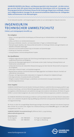 IngenIeur/In technIscher umweltschutz