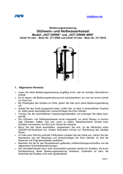 Gl&uuml;hwein- und Hei&szlig;wasserkessel HOT DRINK _D
