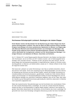 Hochwasser-Schutzprojekt Lutisbach: Baubeginn der