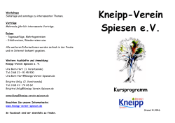 Kursprogramm - Kneipp