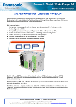 Die Fernwirklösung - Open Data Port (ODP)