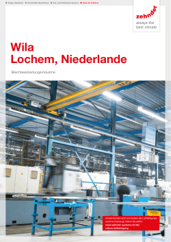 Wila Lochem, Niederlande - Zehnder Group Schweiz AG