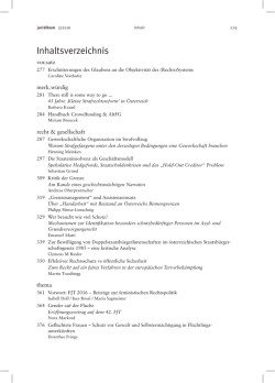 Inhaltsverzeichnis - Verlag &Ouml;sterreich