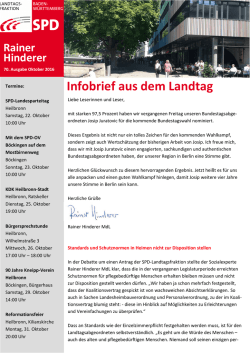 Infobrief 70 2016 - SPD Ortsvereins Flein