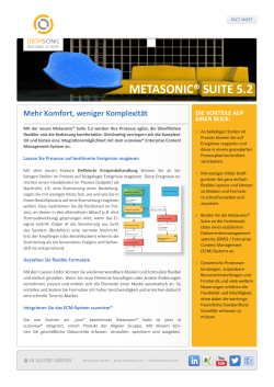 METASONIC® SUITE 5.2