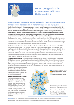 Pressemitteilung - Der Versorgungsatlas