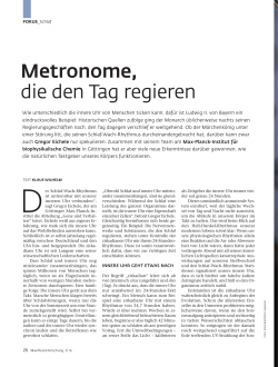 Metronome, die den Tag regieren - Max-Planck