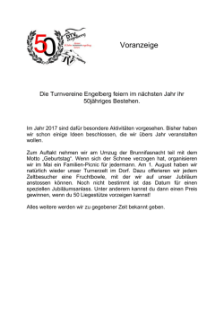 Voranzeige - Turnverein Engelberg