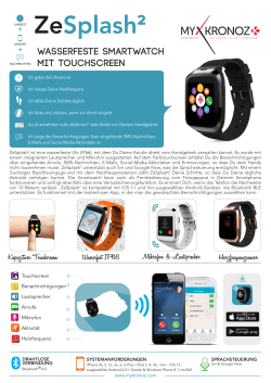 wasserfeste smartwatch mit touchscreen