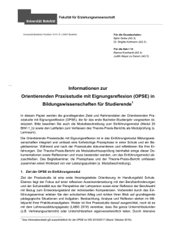 Inhalte und Organisation  - Bielefeld School of Education (BiSEd)
