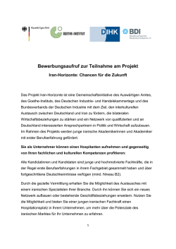 Iran-Horizonte 2016 - Deutscher Industrie