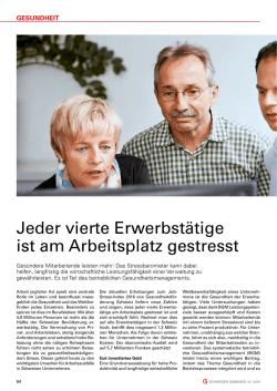 Jeder vierte Erwerbst&auml;tige ist am Arbeitsplatz gestresst