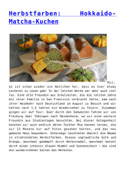 Herbstfarben: Hokkaido-Matcha-Kuchen