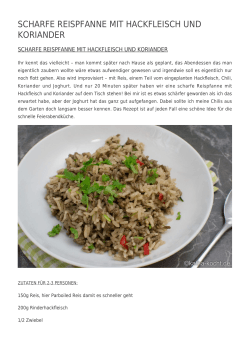 Scharfe Reispfanne mit Hackfleisch und Koriander - Katha